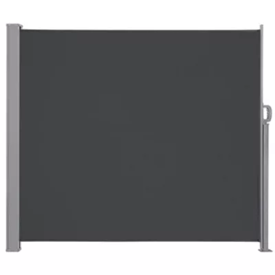   Oldalsó Terasz Napellenző – Belátásgátló, Sötétszürke, Kihúzható, 180x400 cm