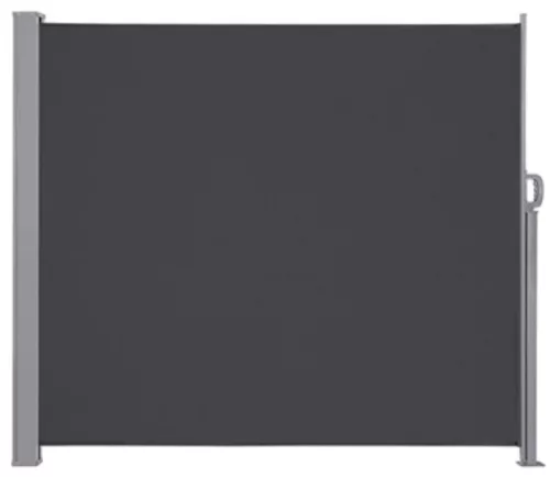 Oldalsó Terasz Napellenző – Belátásgátló, Sötétszürke, Kihúzható, 180x400 cm