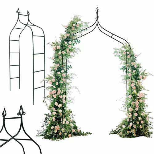 Kerti pergola – fém rózsaív futónövényekhez (140 × 265 cm)