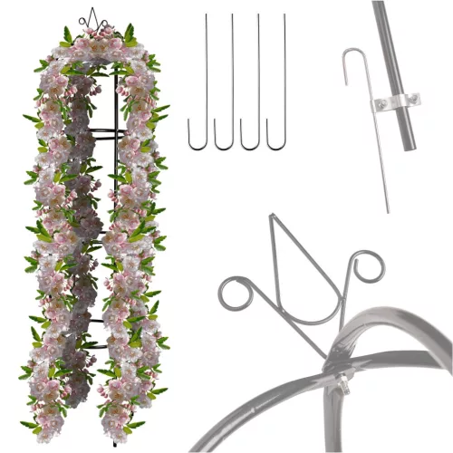 LUARO kerti pergola – fém növénytámasz (195 cm)