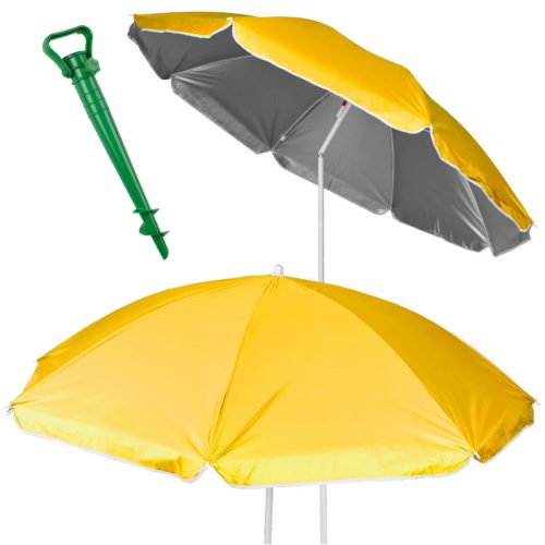 Kerti és strand napernyő – összecsukható, UV szűrős, 150 cm, sárga