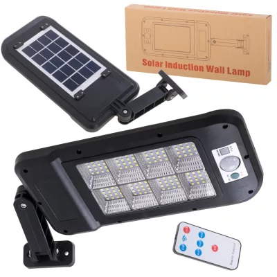   Napelemes Szolár Kültéri Lámpa 128 SMD LED, 24 W, 1800 LM, Mozgás- és alkonyatérzékelős + Távirányító