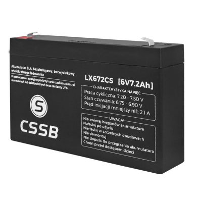 Karbantartást nem igénylő SLA Gél akkumulátor 6V 7,2Ah