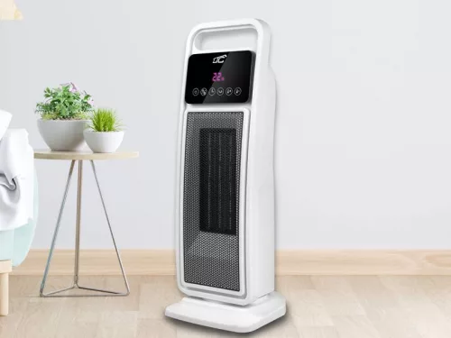 LTC WT15 Állítható Ventilátoros Fűtőtest Kerámia Fűtőelemmel – 1400/2000W, Fehér + Távirányító