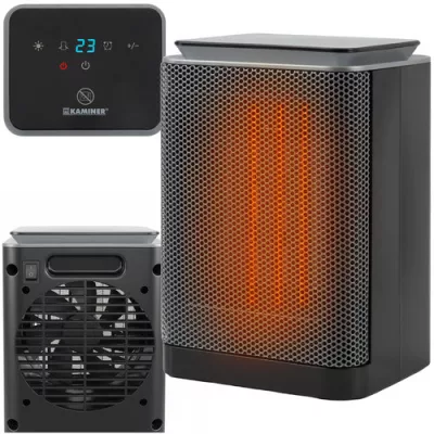   KAMINER LUMNI kerámia fűtőventilátor 1500 W – Termosztáttal, oszcillációval és időzítővel