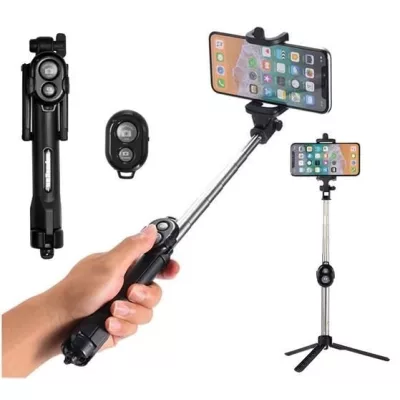   3 az 1-ben Állítható okostelefon állvány/monopod/szelfibot távirányítóval