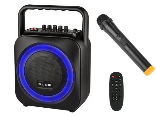 Blow BT800 bluetooth Hangszóró karaoke mikrofonnal távírányítóval 100W #fekete