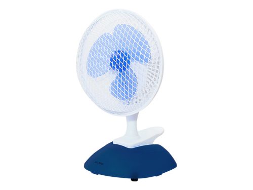 Asztali ventilátor - 15 cm - fehér/kék- állítható dőlésszög