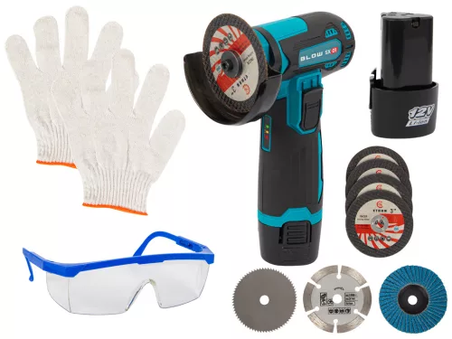 BLOW Akkus Sarokcsiszoló szett - 2 akkumulátorral