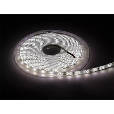 Hideg Fehér LED Szalag – 2835, 5m/300, Vízálló