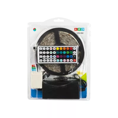   LED szalag szett -  5m / 300 LED, 5050 SMD - távirányítóval és tápegységel