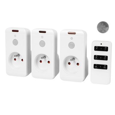   Távirányítható hálózati aljzat 3 db-ból álló készlet, távirányítóval - 16A 3680W