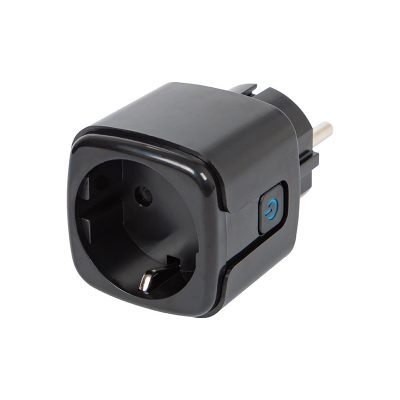 TUYA V3 Smart WiFi-vezérelt aljzat, fekete