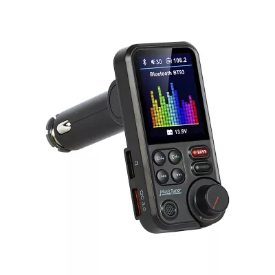   Bluetooth 5.0 FM Transzmitter telefon kihangosítóval + USB 3.0 Gyorstöltő