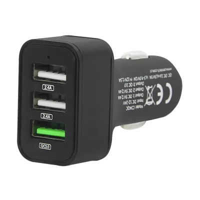  Autós szivargyújtó adapter - 3 USB Port 2 x 2.4 A USB, 1 x QC 3.0 Gyors töltő port