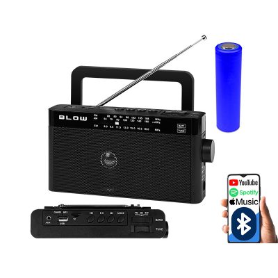 BLOW Bluetooth Analóg AM/ FM Hordozható Rádió #fekete