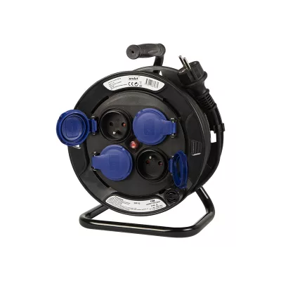 Hosszabbítókábel + dob - 15m, 3x1 mm², IP44